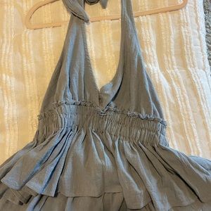 Light blue halter top